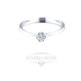 Anillo Oro Blanco Diamantes R388I312