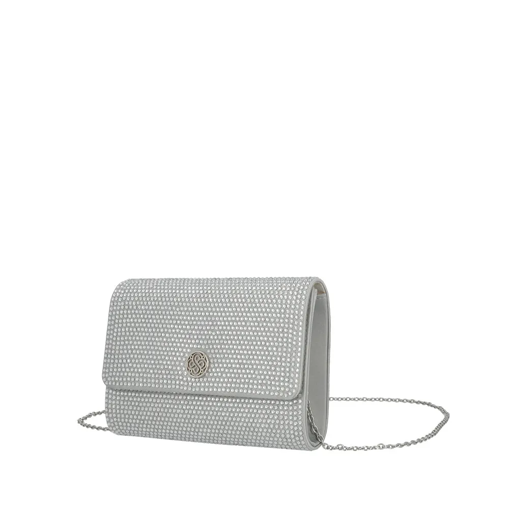 Cartera de fiesta plateada