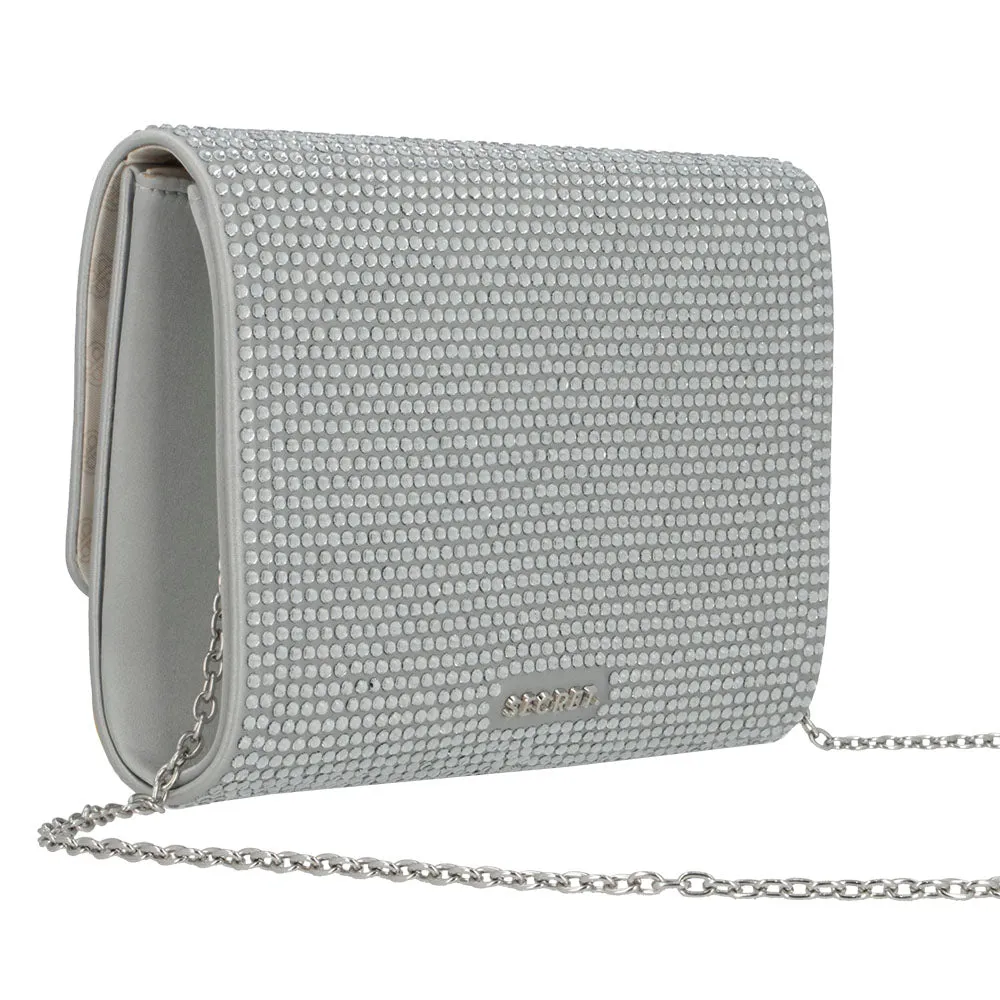 Cartera de fiesta plateada