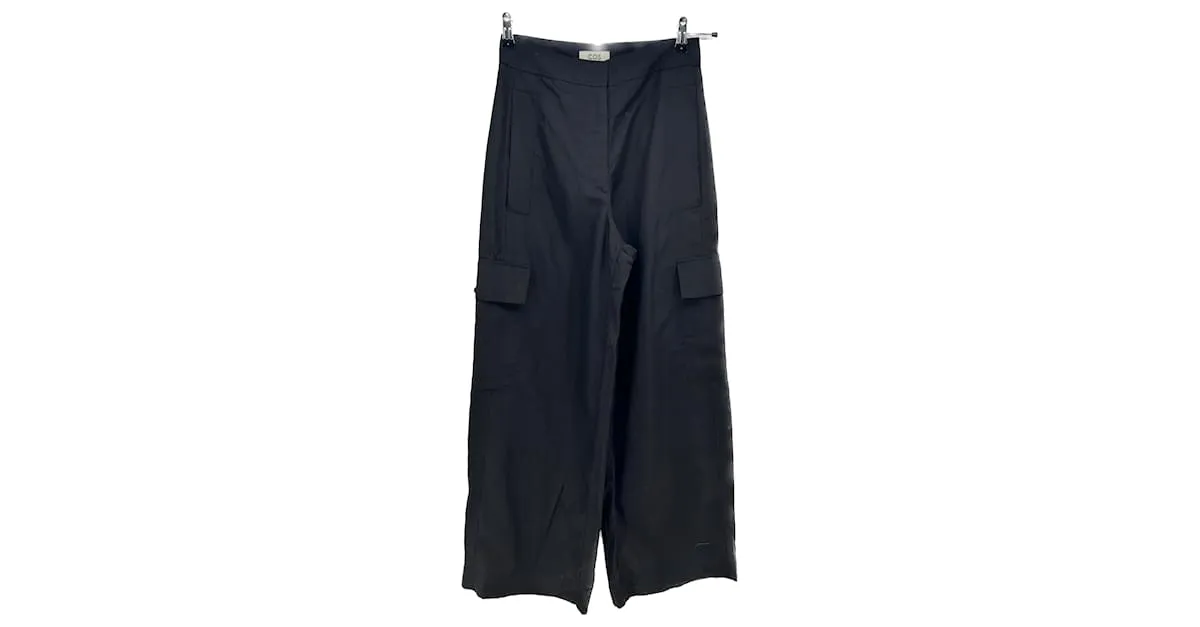 COS Pantalones T.FR 36 Lino Negro 