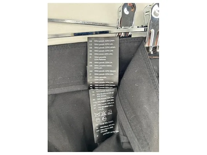 COS Pantalones T.FR 36 Lino Negro 