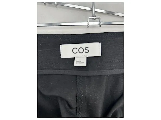 COS Pantalones T.FR 36 Lino Negro 