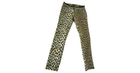 Raro- Just Cavalli delgado V. Vaqueros bassa para mujer, Nunca usado, con etiquetas originales Estampado de leopardo 